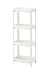 White Kitchen Bathroom Shelf Unit 4 Tiers