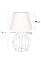 White Metal Body Cream Fabric Head Lampshade Ayd-2582 - Swordslife