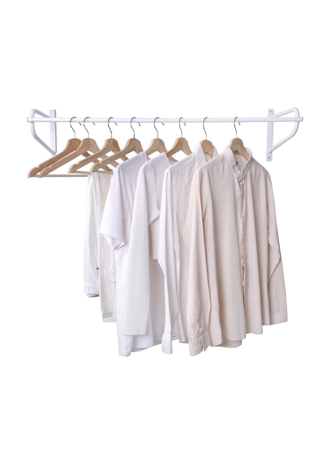 White Metal Wall Mounted Hanger Clothes Hanger Garment Hanger Wall Hanger Clothes Hanger - Swordslife