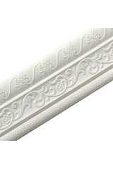 White Motif 8cm-115cm Adhesive Lath Frame Skirting - Swordslife