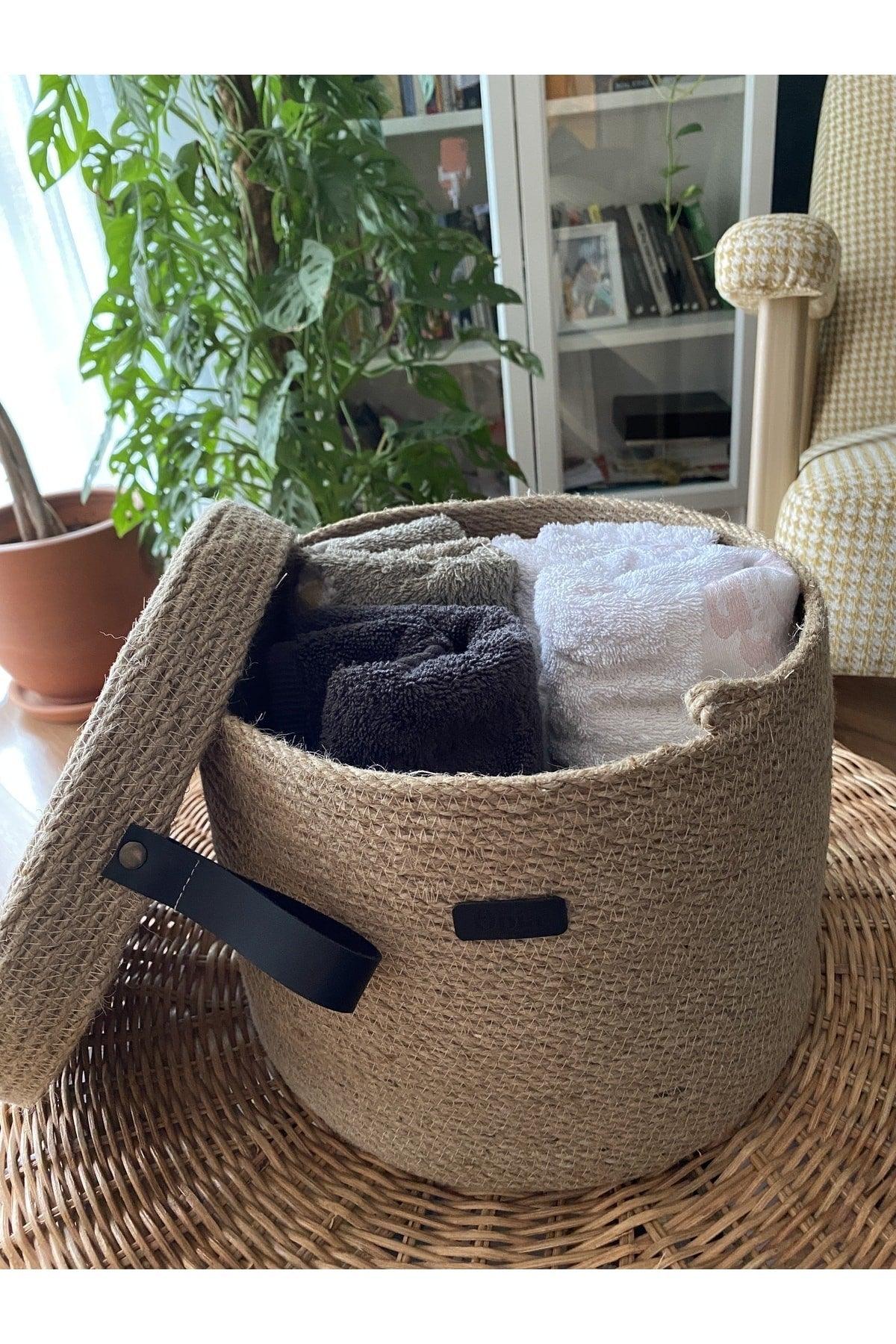 Wicker Basket, 100% Handmade, Straw, Jute, Cotton, Vegan - Swordslife