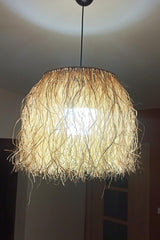 Straw Tasseled Chandelier Raffia Bohemian Chandelier - Swordslife