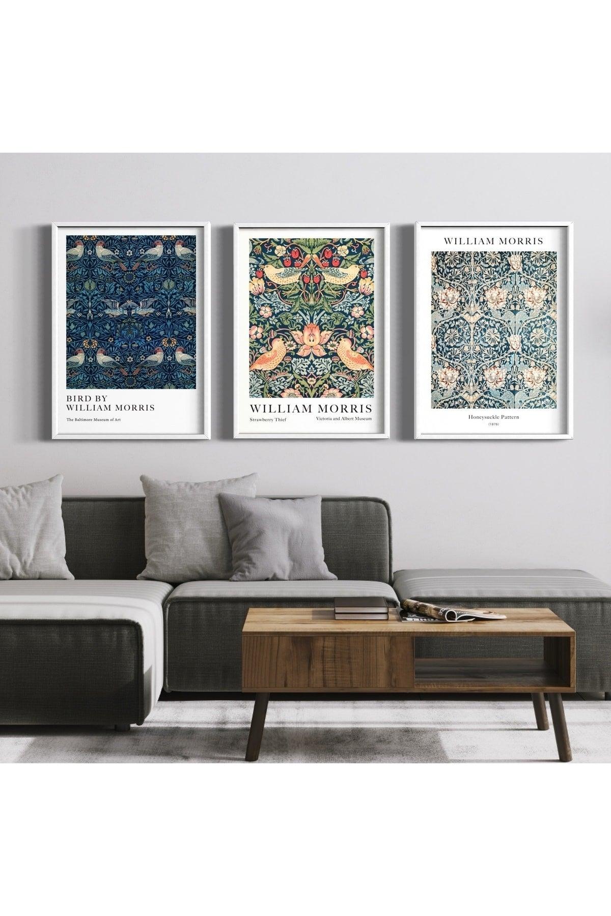 William Morris 3 Piece Unframed Poster Set, Modern Painting Poster, Wall Decoration - Swordslife