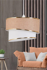 Wind Pasta Single Pendant Chandelier And Gold Lampshade Set Kumbeji - Swordslife