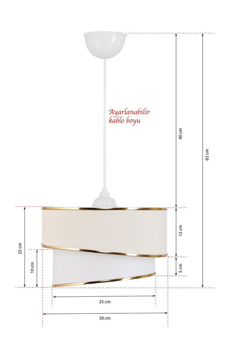 Wind Pasta Single Pendant Chandelier And Gold Lampshade Set Kumbeji - Swordslife