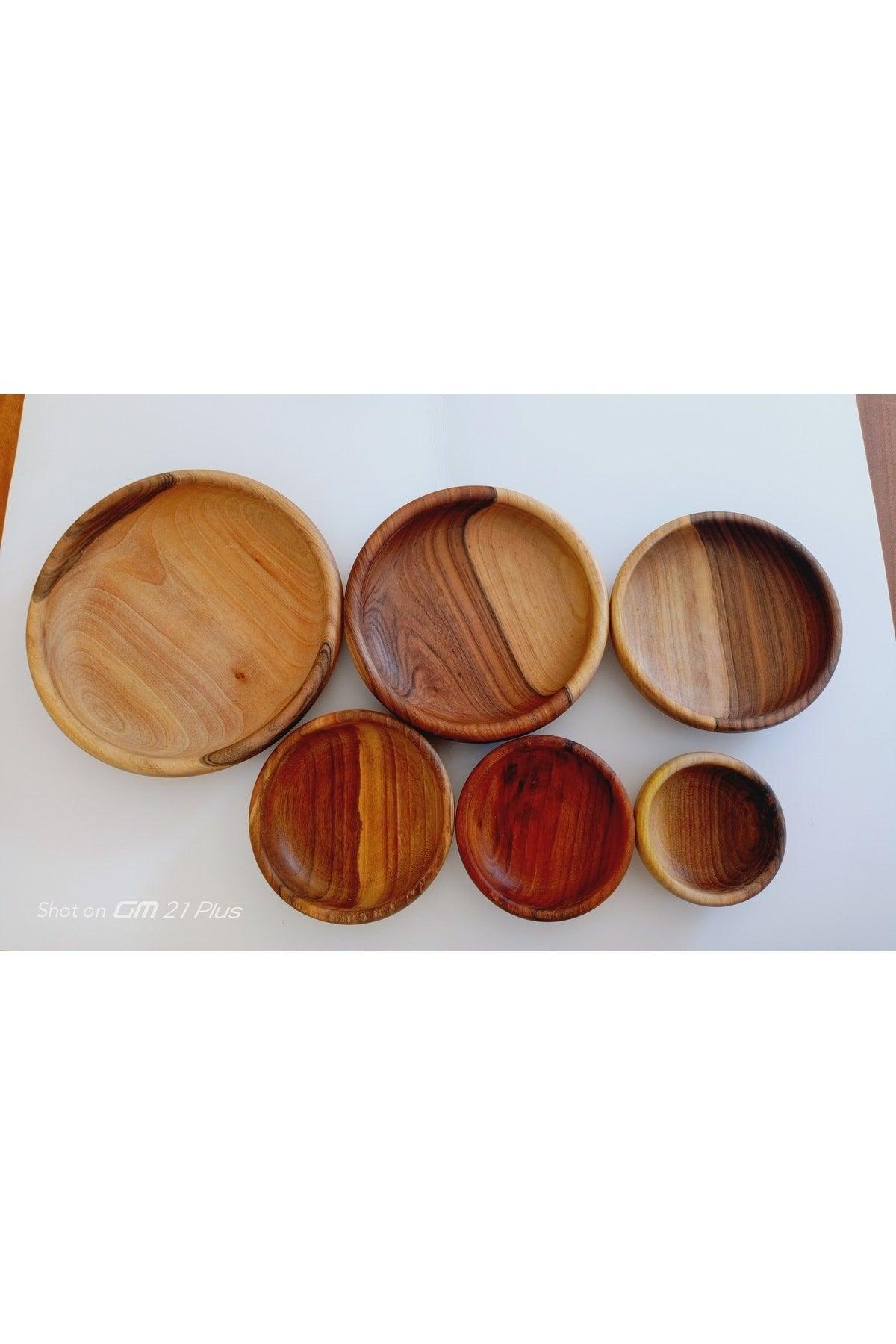 Wooden 6 Piece Walnut Bowl Set - Swordslife