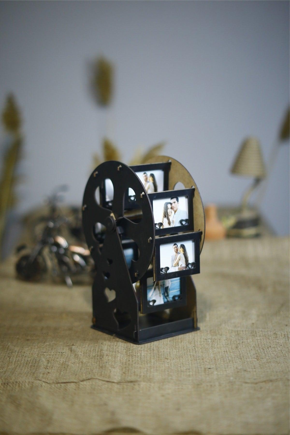 Wooden 8 Section Mill with 16 Photographs - Black - Swordslife