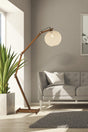 Wood C Floor Lamp Cream - Swordslife