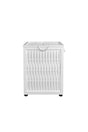 Wooden Laundry Basket White