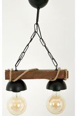 Wooden Rope 3 Piece Rustic Chandelier Modern Design - Swordslife