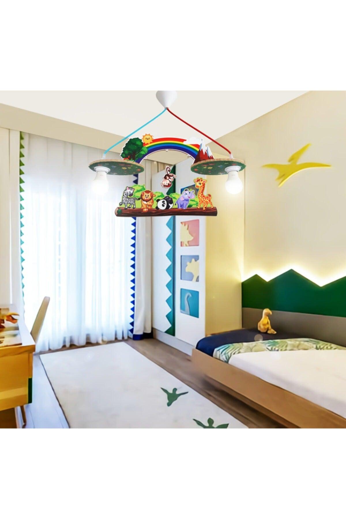 WOODEN SAFARI THEMED KIDS ROOM LIGHTING - Swordslife