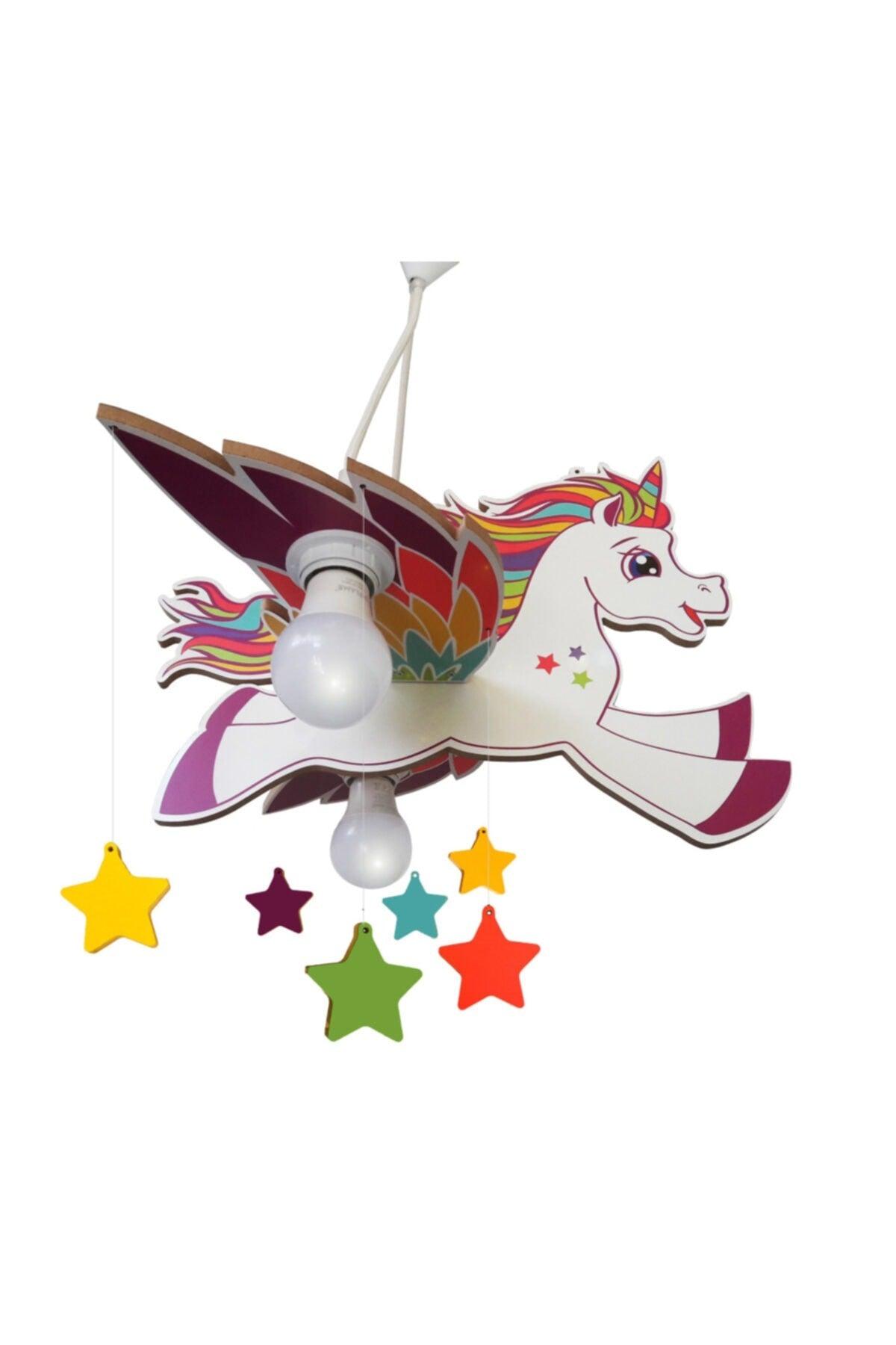 Wooden Unicorn 2 Children's Room Lighting - Swordslife