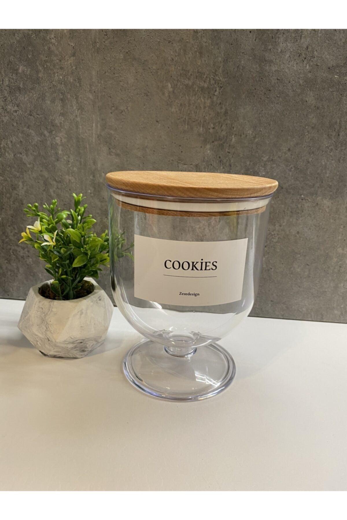 Wooden Vacuum Cover Transparent Cookie Holder 1500