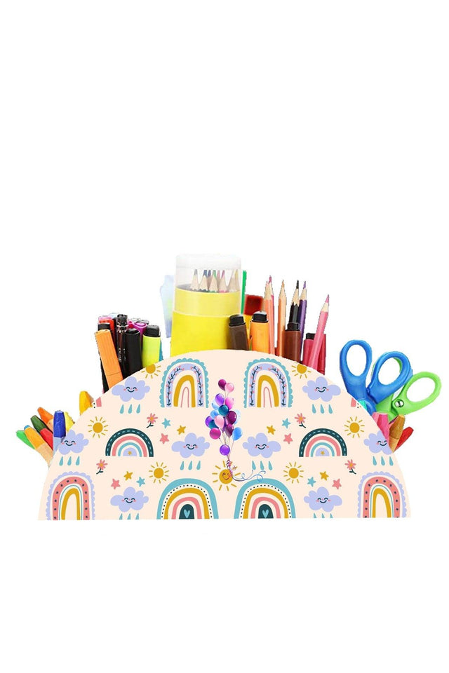 Wooden Balloon Rainbow Pencil Holder Kids