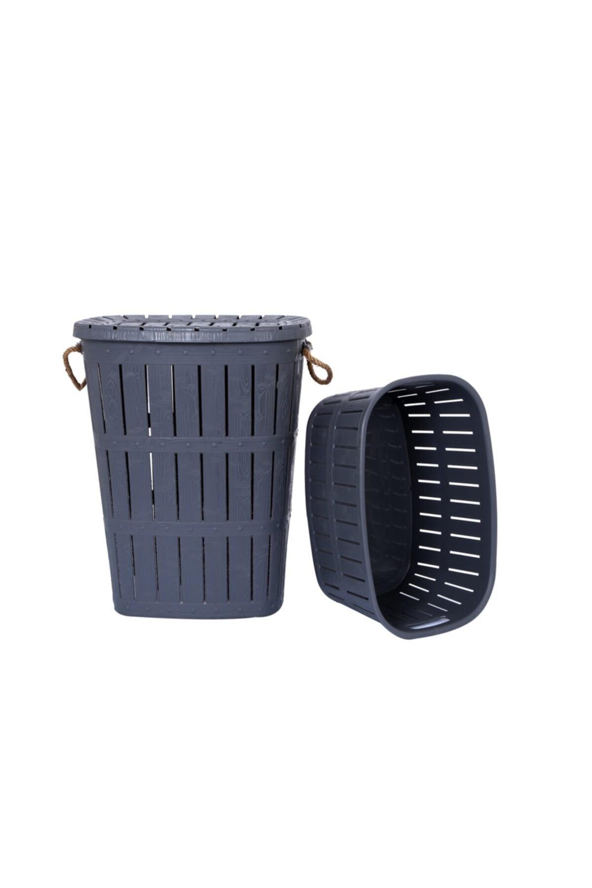 Wooden Look Dirty Basket And Laundry Basket - Plastic Basket - Swordslife