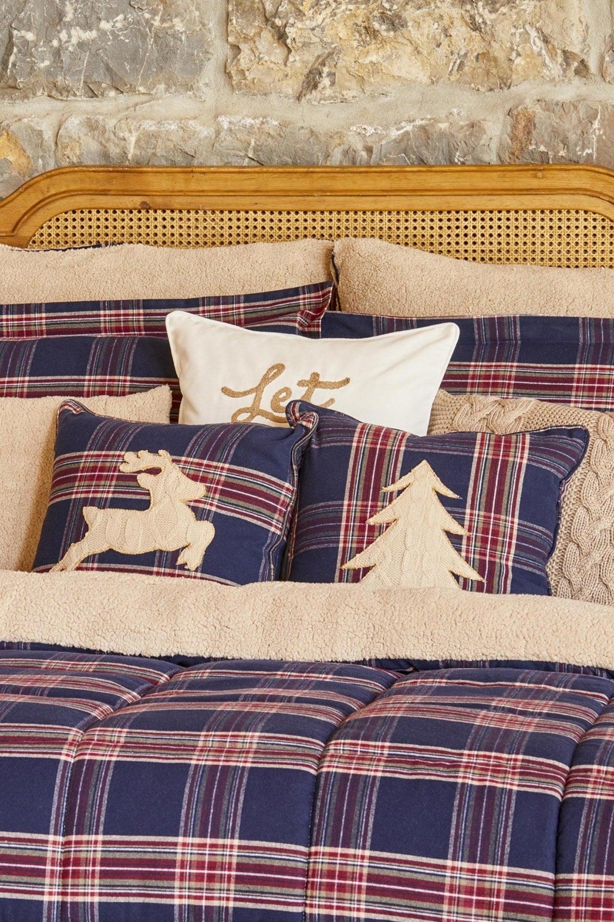 Woodland Navy Blue 100% Cotton Double Cozy Comfort Set - Swordslife