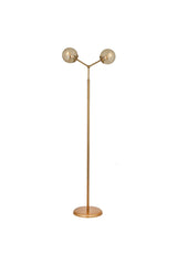 Yalgın 2 Piece Honey Glass Tumbled Modern Design BedroomMetal Floor Lamp - Swordslife