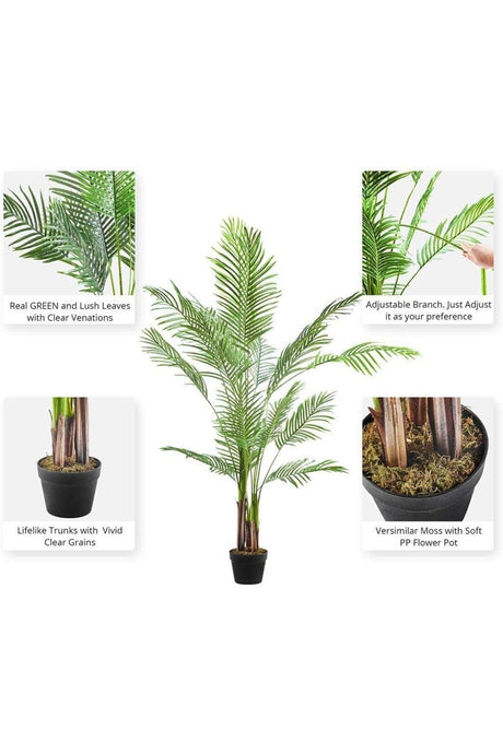 Artificial Tree Areca Tree Palm Tree Living Room Plant 180cm 17 leaves - Swordslife