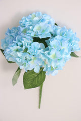 Artificial Flower 5 Branch Hydrangea Bunch Light Blue - Swordslife