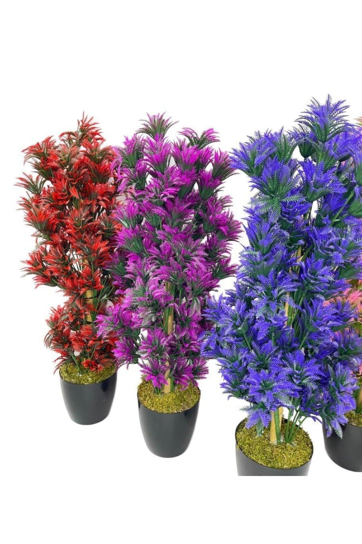 Artificial Flower 5pcs Mixed Color Black Potted Jam Tree 55cm - Swordslife