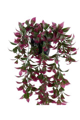 Artificial Flower Pot Hanging Fejka Burgundy Lemon Leaf Artificial Ivy 60cm - Swordslife