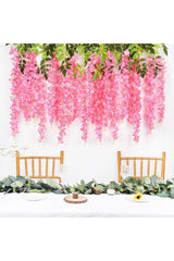 Artificial Flower Dangling 4 Branches Acacia 70cm Pink - Swordslife