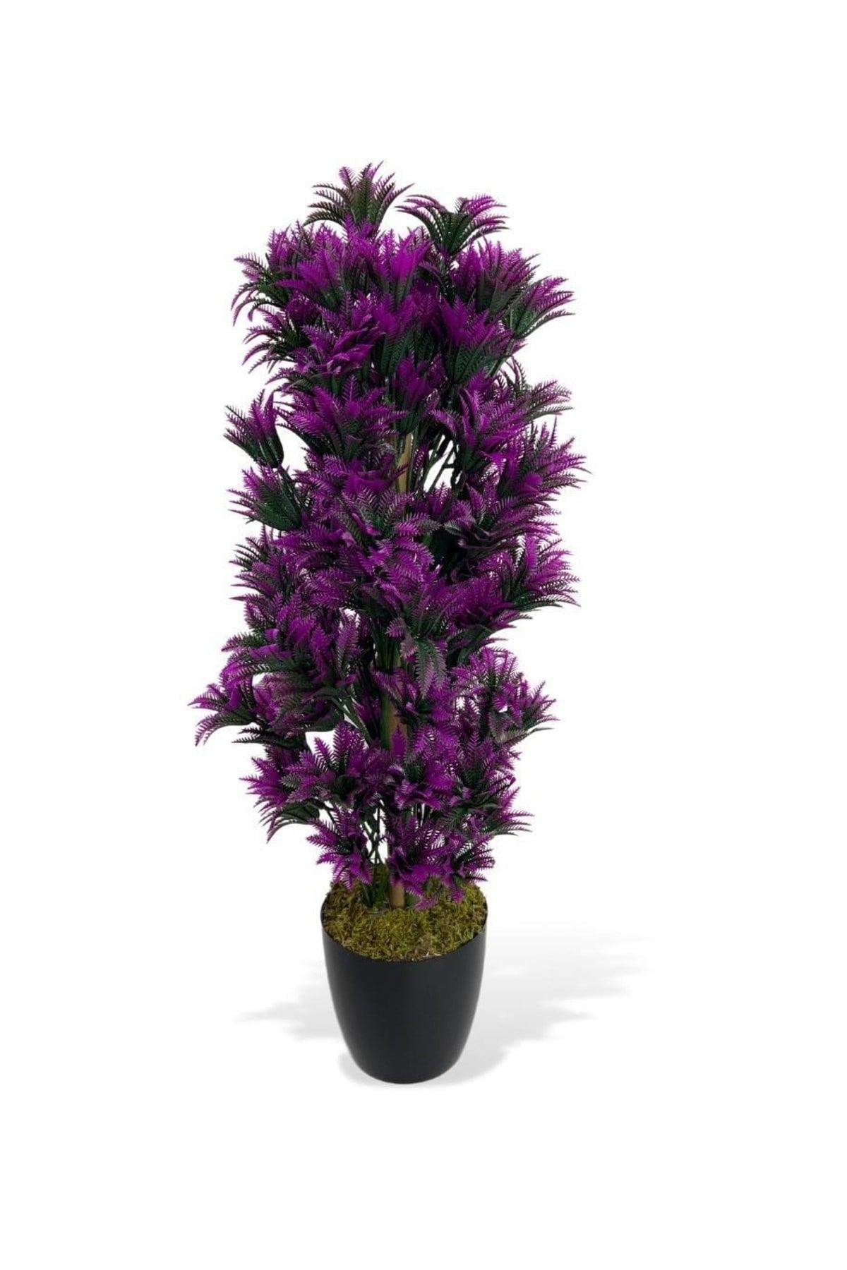 Artificial Flower Black Potted Fuchsia Sycas Tree 55cm - Swordslife