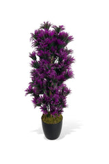 Artificial Flower Black Potted Fuchsia Sycas Tree 55cm - Swordslife