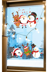 Christmas Sticker Snowman With Music And New Year Kids Room Sticker Set - Swordslife