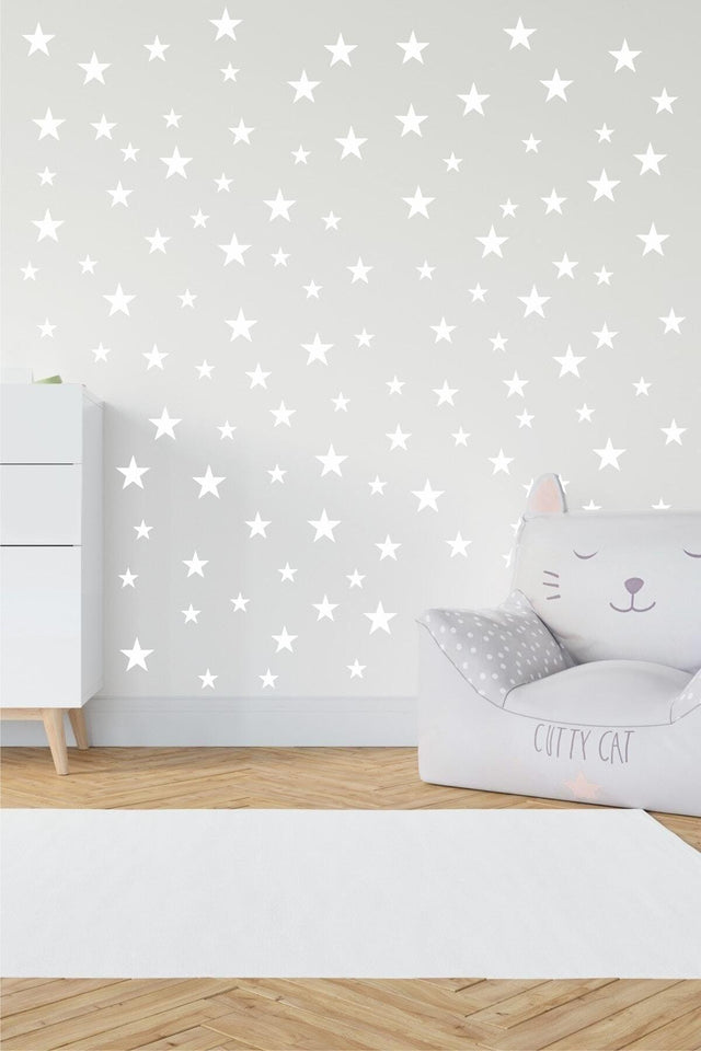 Star Stiker, Kids Room Sticker, Decorative Sticker, Sticker For Baby Room White - Swordslife