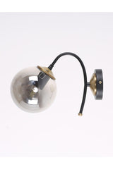 Yoyo Black Tumbled Smoked Glass Wall Sconce - Swordslife