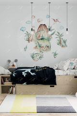 Round Circle Dinosaur Wall Sticker - Swordslife