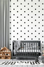 Round Polka Dot Wall Sticker Baby And Kids Room Decorative Decal Sticker 4x4cm Black 200 Pcs - Swordslife