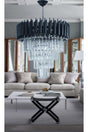 Zamira 45 Cm Slver Crystal Stone Luxury Chandelier - Swordslife