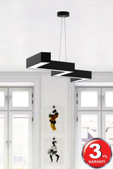 Zigzag Black Case, Modern Led Chandelier with Daylight Led - Swordslife