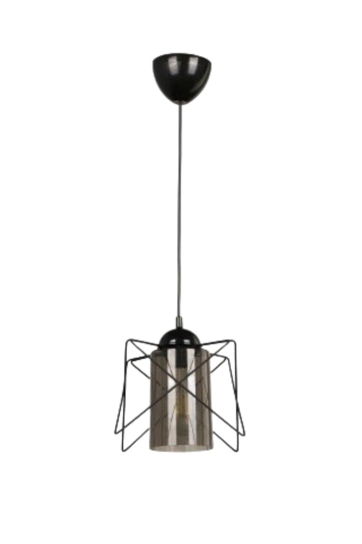 Zigzag Black Smoked Mica Single Pendant Chandelier - Swordslife